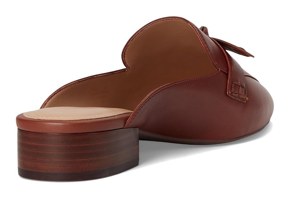 Cole Haan Piper Flat Женские мюли из кожи темного оттенка куойо с острым носком и бантом, коричневый — фото 3