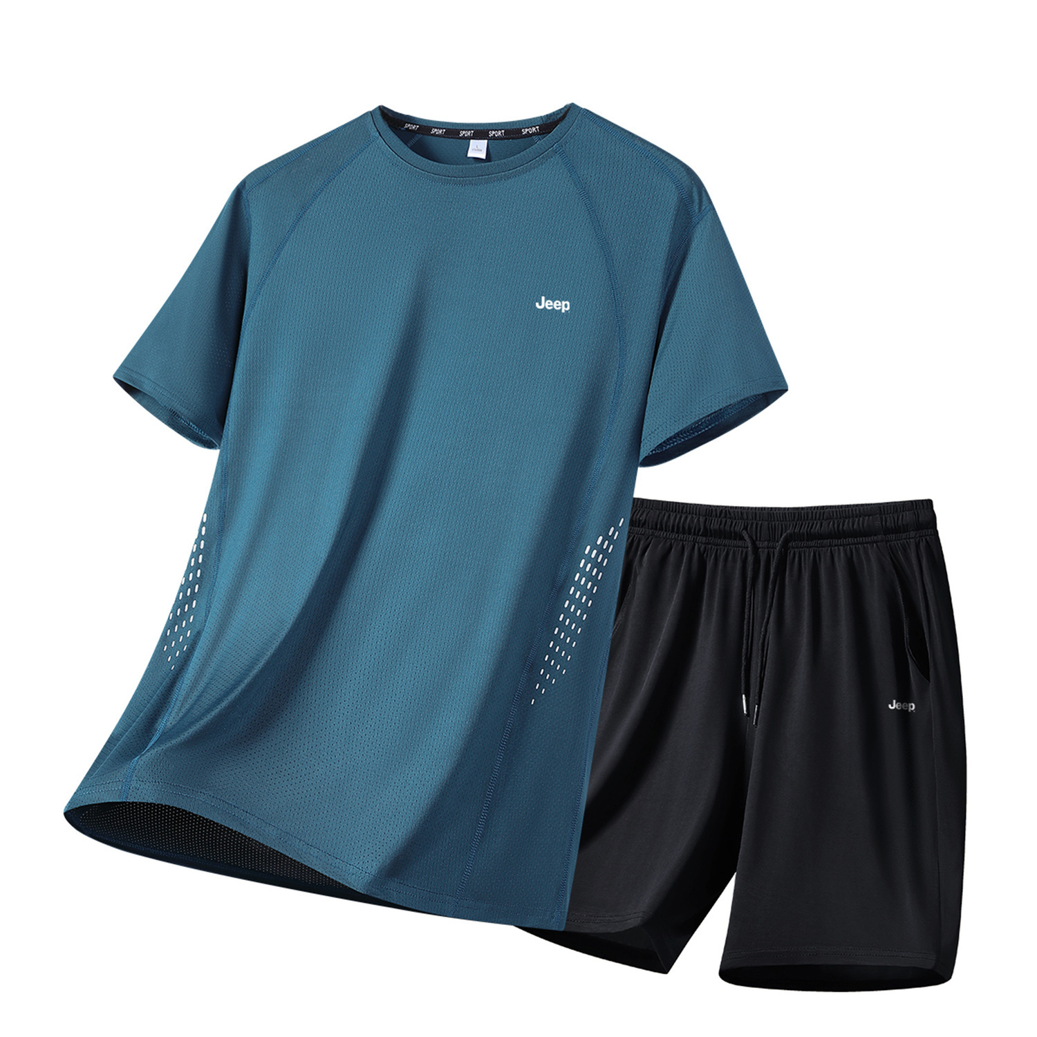 

Тонкий футболка Casual Sportswear Unisex с круглым вырезом Jeep, lake синий