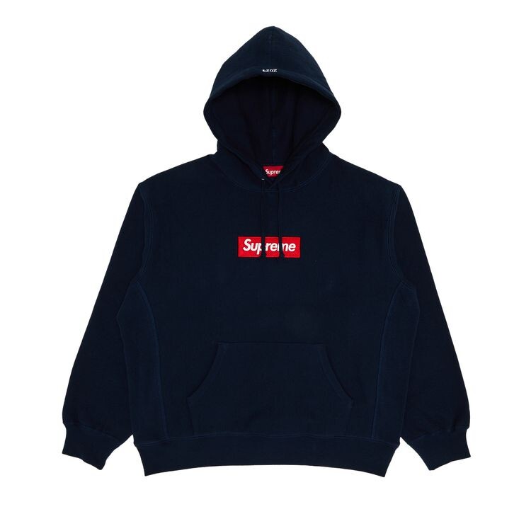 

Толстовка Supreme Box Logo Hooded Sweatshirt Navy, синий