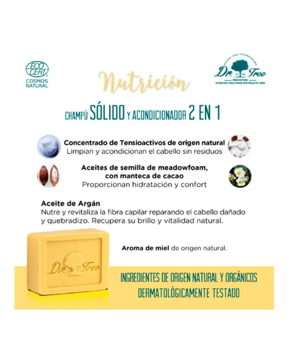 Твердый натуральный шампунь для чувствительной кожи головы Dr. Tree — фото 4