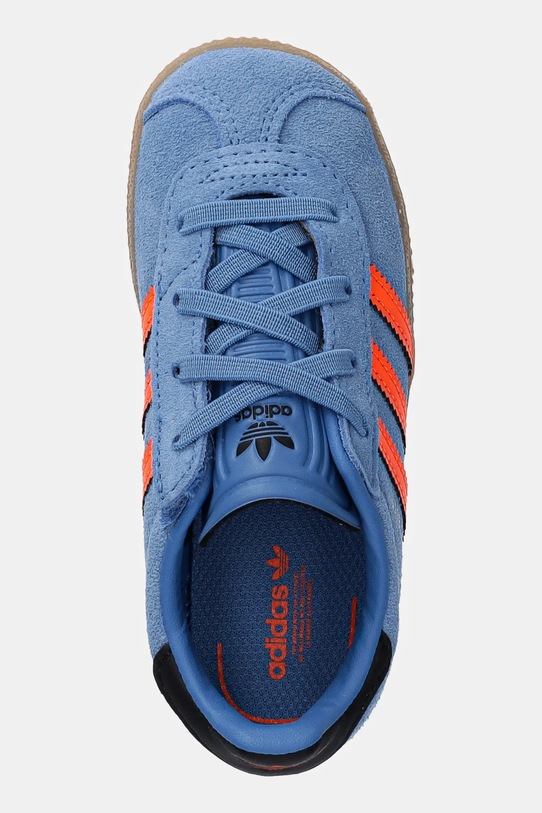 Детские замшевые кроссовки Gazelle Adidas Originals, синий — фото 4