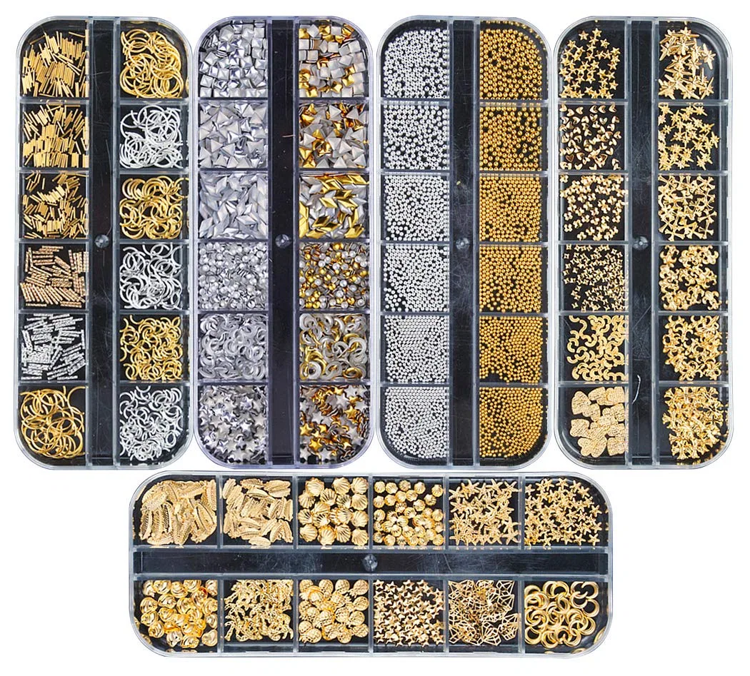Набор страз для дизайна ногтей (3000 шт.) Ranvi, Gold Rivet