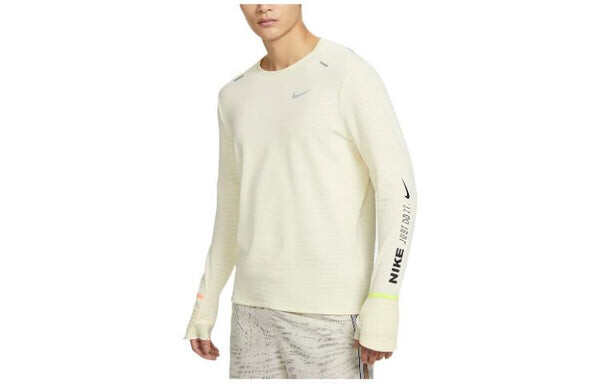 Футболка Nike M Nk TF Turf Rpl Elmnt Crew Tip Tee 'Cream White', белый — фото 3