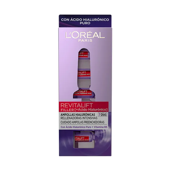 

Интенсивное наполнение гиалуроновых ампул Revitalift Filler L'Oreal, 7 UD