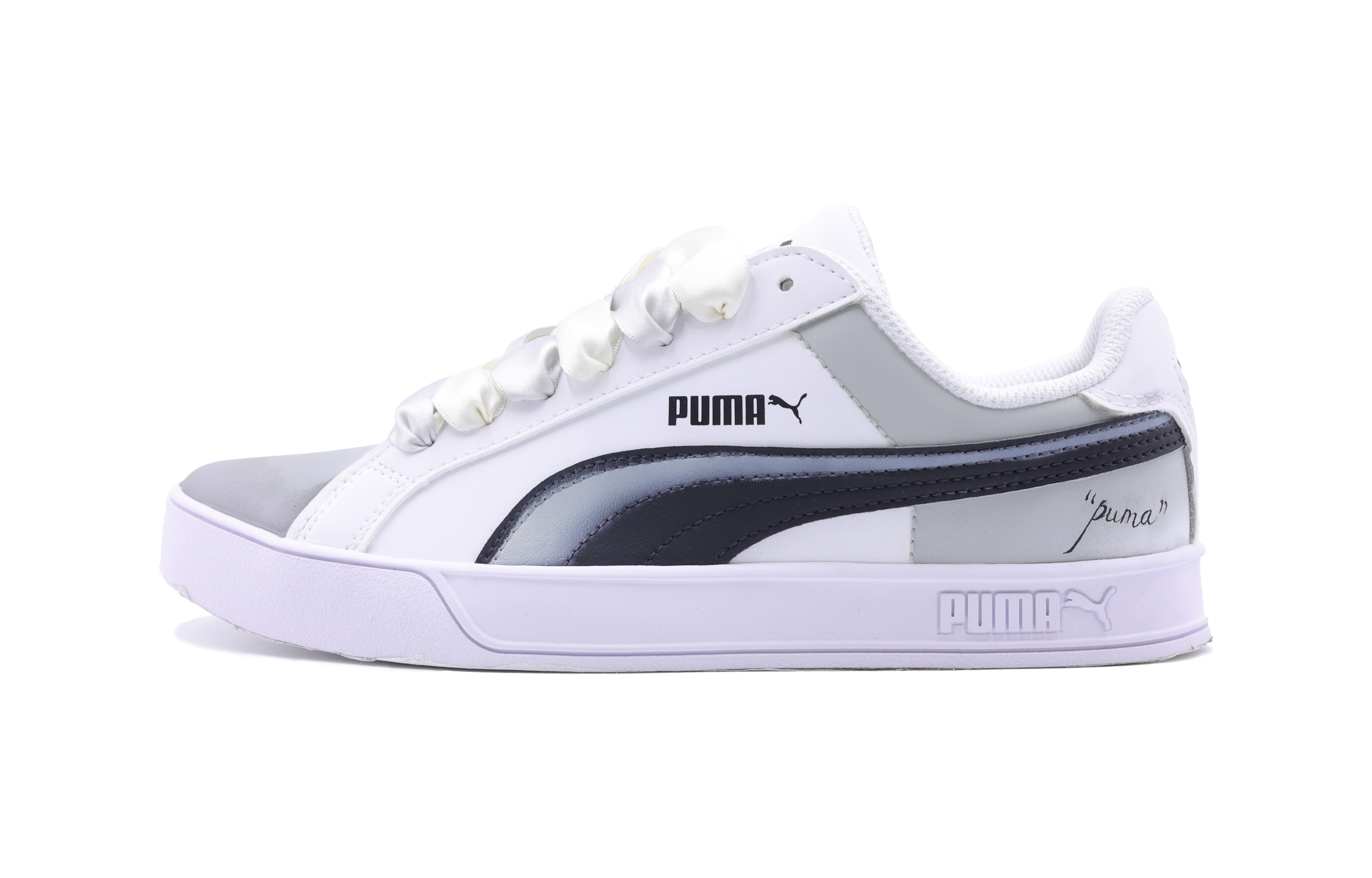 

Кроссовки Puma Smash Series Skateboarding Shoes Unisex Low-top White/black/gray, белый