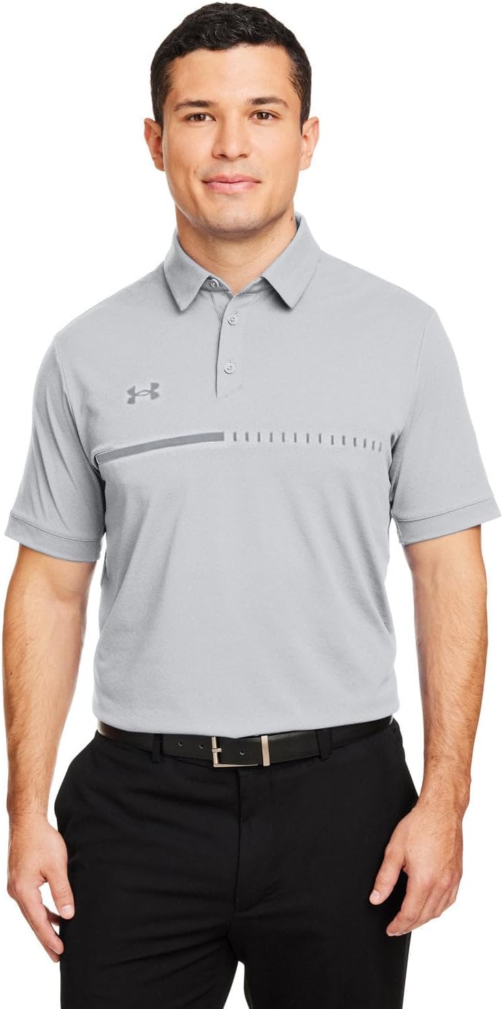 

Under Armour мужская футболка Title Polo, Halo Gray/White, Белый, Under Armour мужская футболка Title Polo, Halo Gray/White