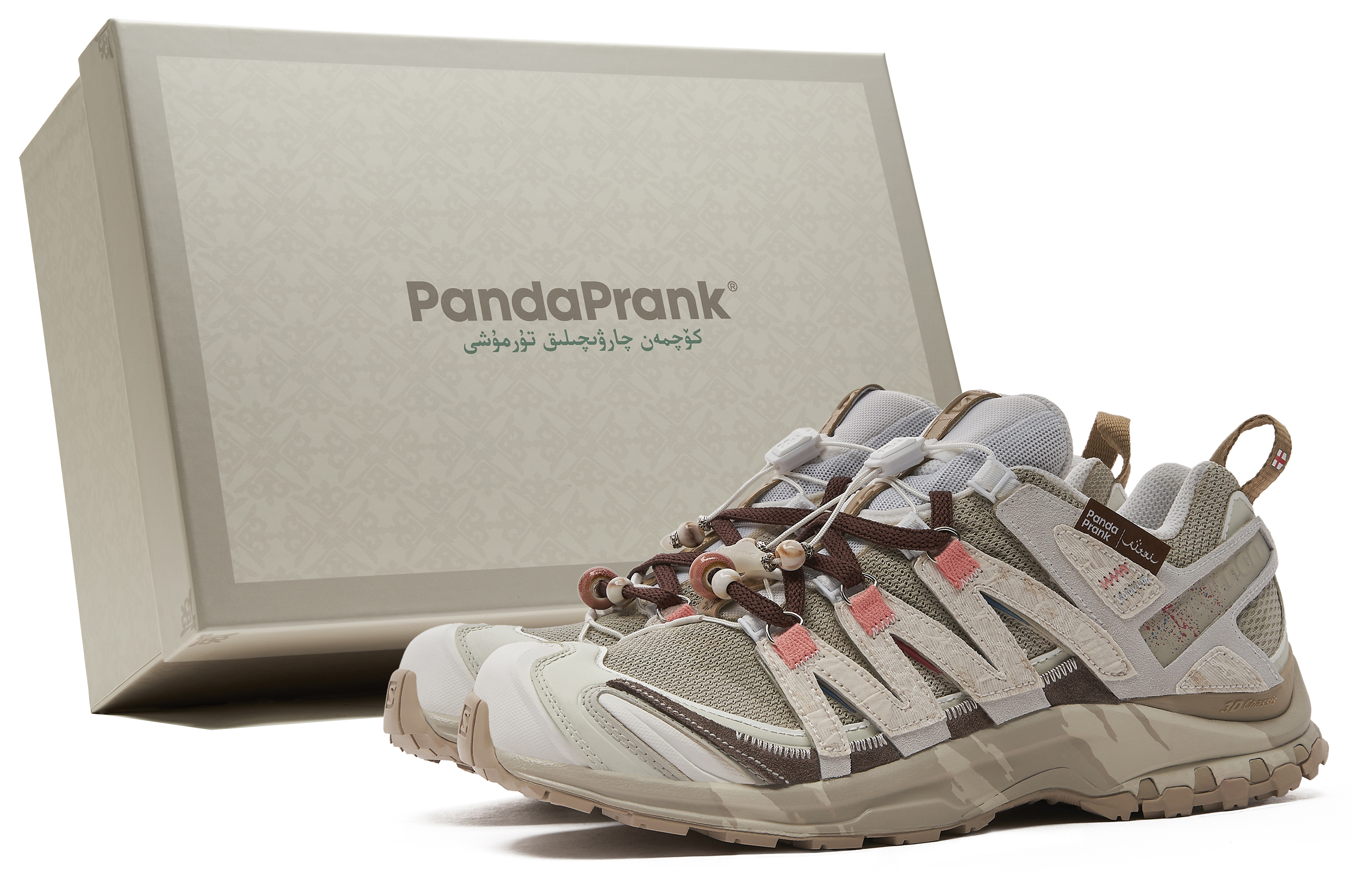 

SALOMON Xa pro 3d la yaute амортизирующие нескользящие низкие повседневные кроссовки для бега unisex бежевый белый коричневый