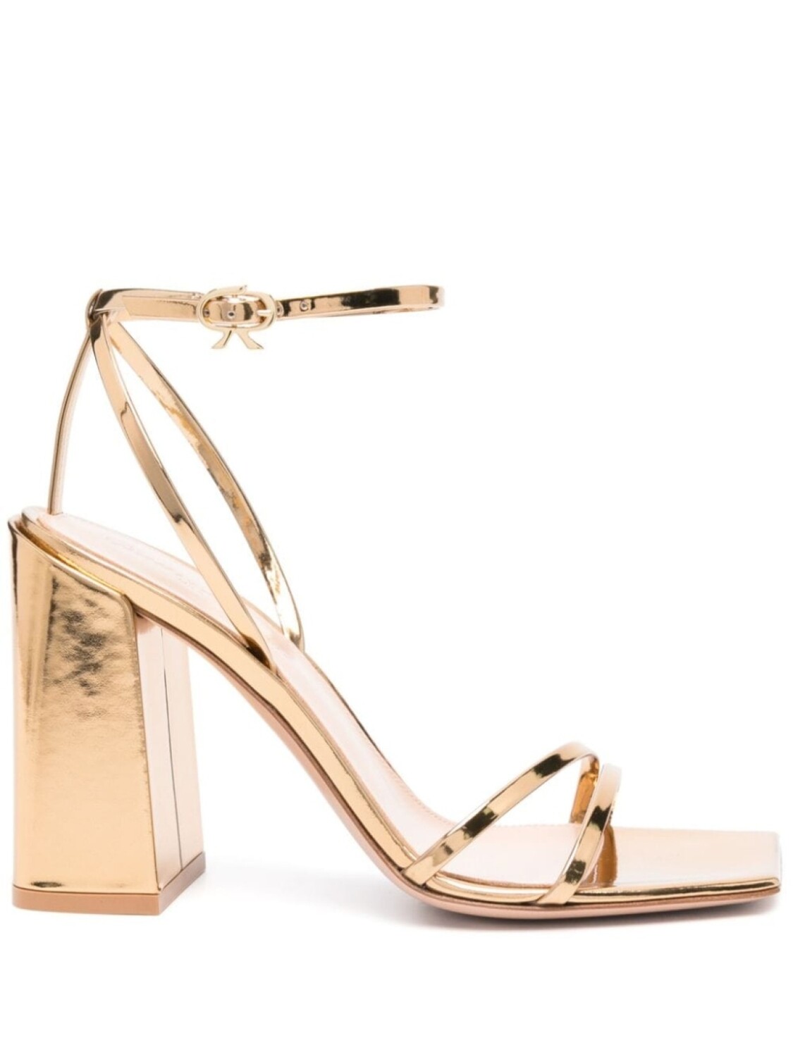 

Gianvito Rossi босоножки Meko с эффектом металлик, золотистый