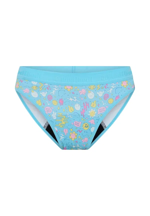 Трусы для менструации Teen Smileyworld Moderate Flow Period Panty Briefs Modibodi, синий вандерлюст