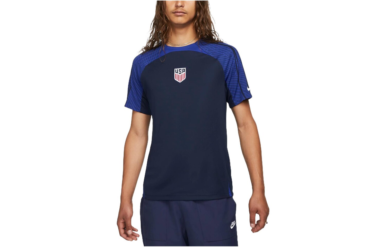 

Футбольная майка Dri-Fit для мужчин, цвет темно-синий Nike, синий
