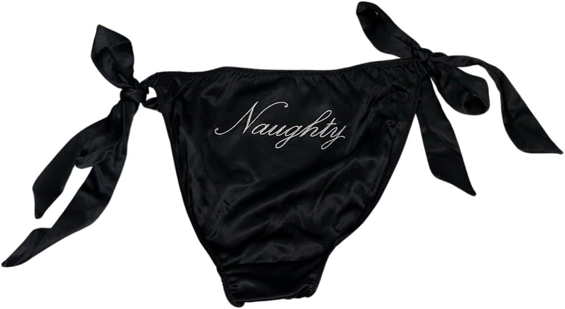 

Victoria's Secret трусики Cheeky с вышивкой и боковыми завязками, цвет Pure Black, новые