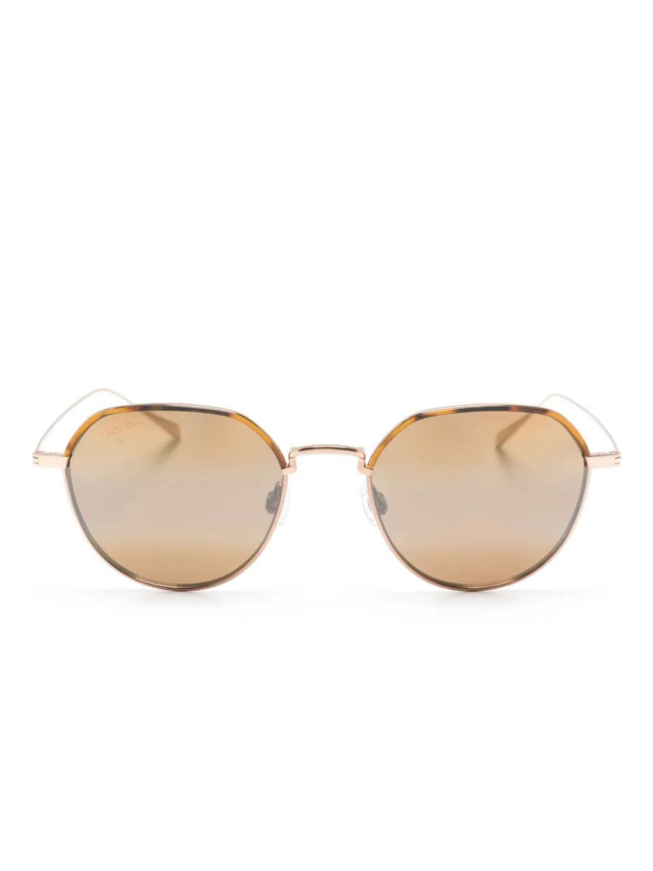

Maui Jim солнцезащитные очки Island Eyes в круглой оправе, золотой