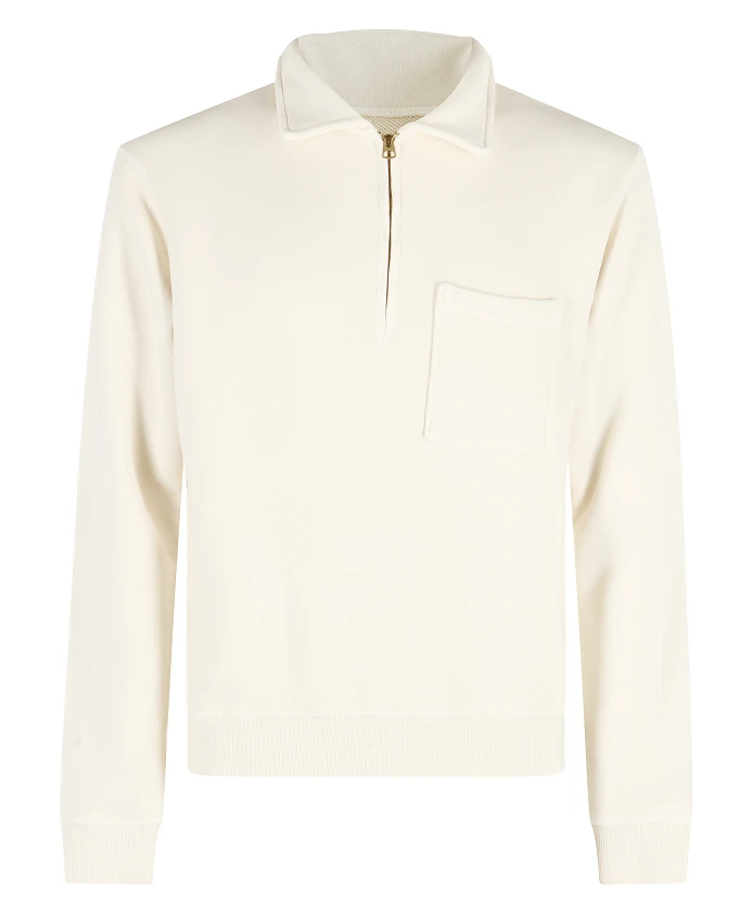 

Флисовая трикотажная толстовка Yale с воротником и застежкой-молнией до середины груди Fortela, белый