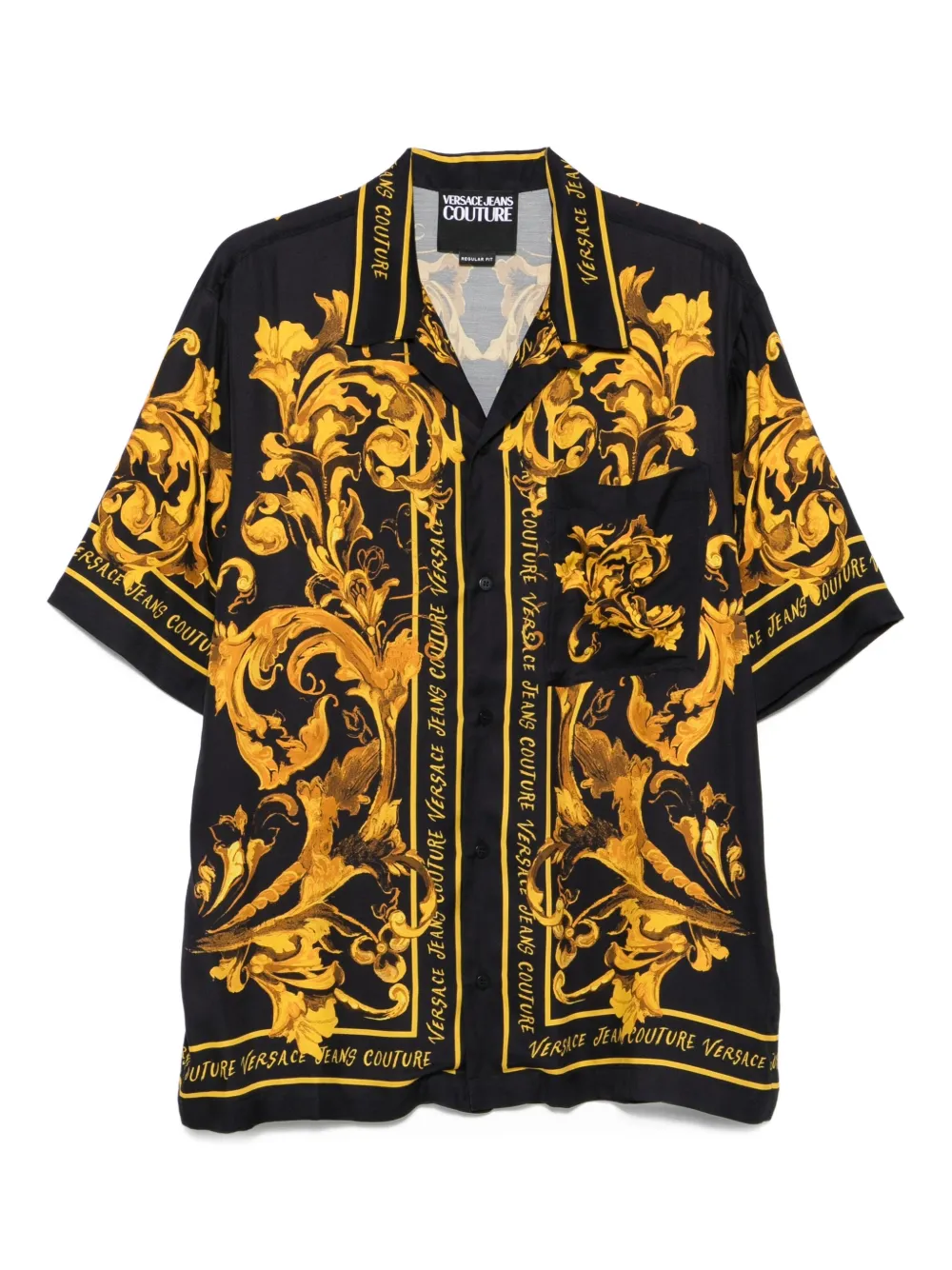 

Рубашка с принтом Barocco Versace Jeans Couture, черный
