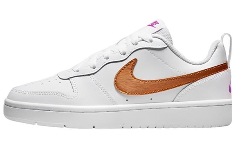 

Кроссовки Nike Court Borough Skateboarding Shoes Women's Low-top White/Rose/Brown, розовый