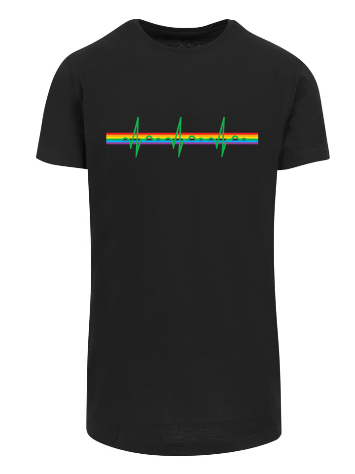 

Футболка F4NT4STIC Pink Floyd Prism Heartbeat Rainbow, черный