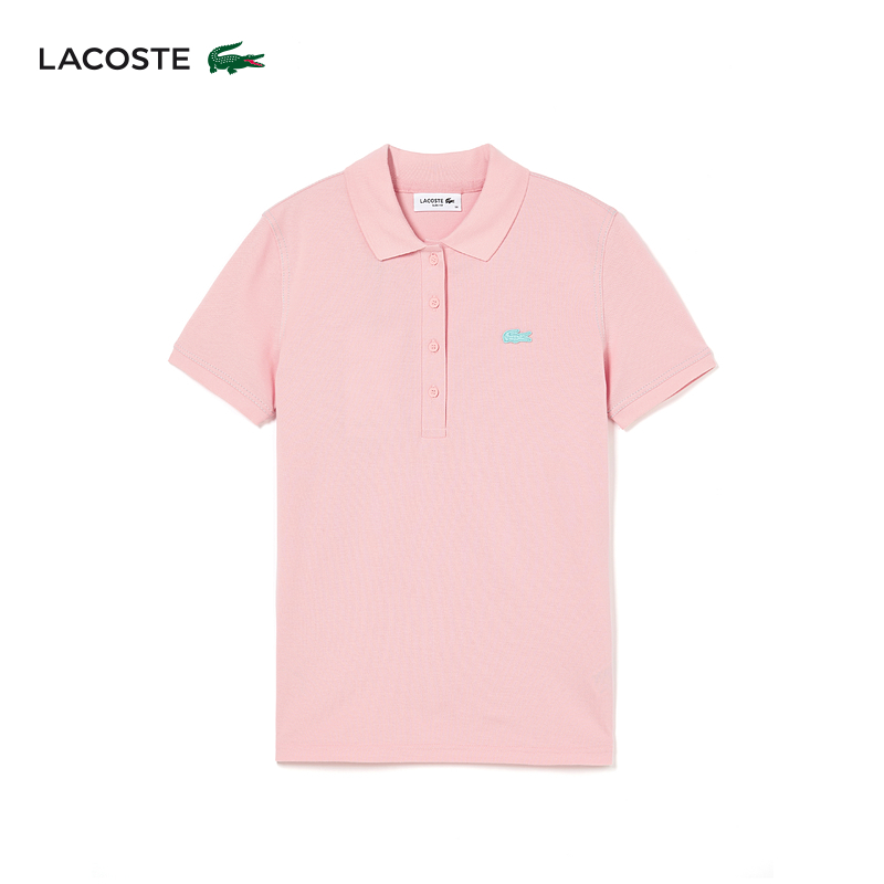 

Рубашка-поло женская Lacoste с короткими рукавами, розовый