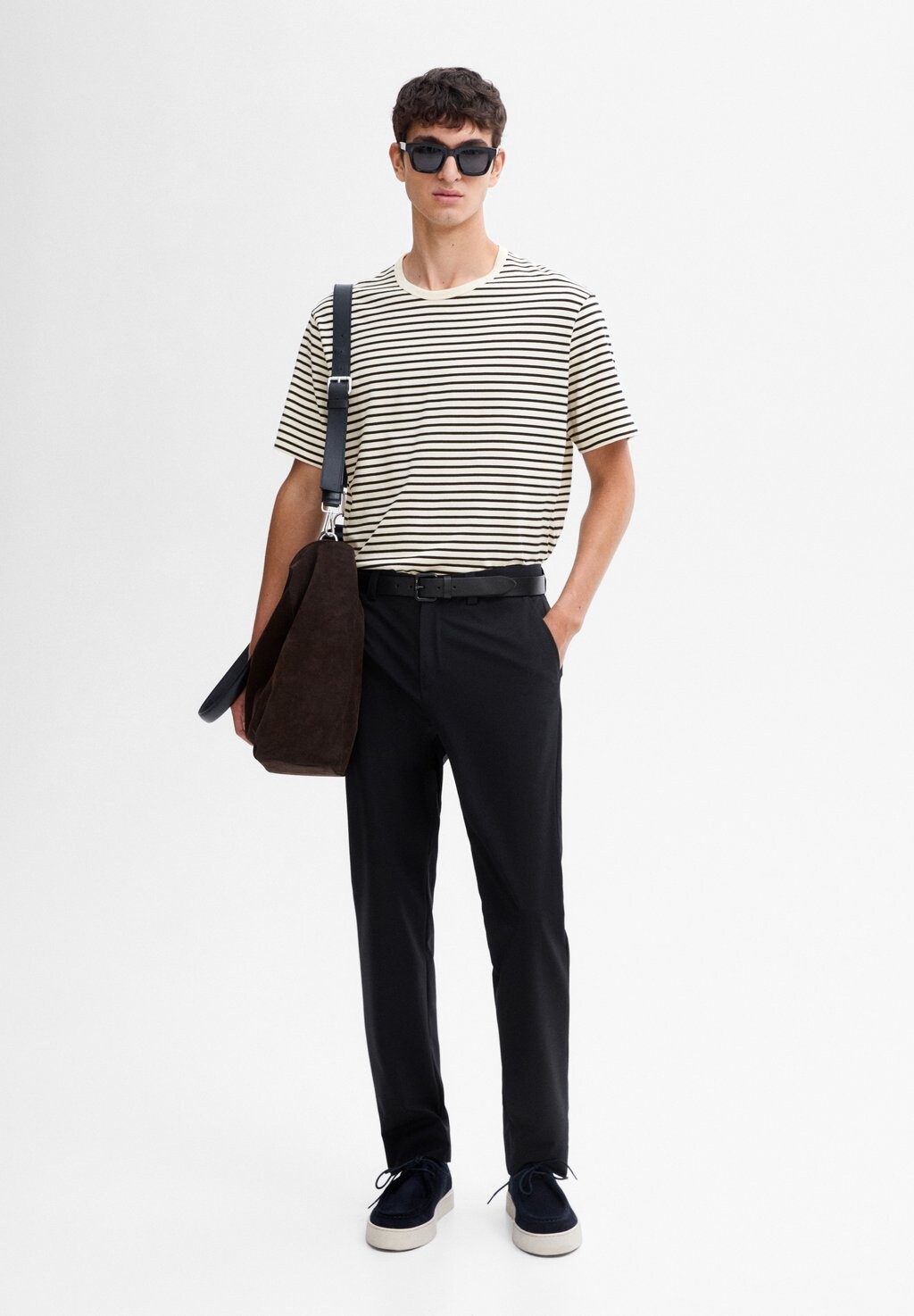 

Базовая футболка SHORT SLEEVE Massimo Dutti, бежевый