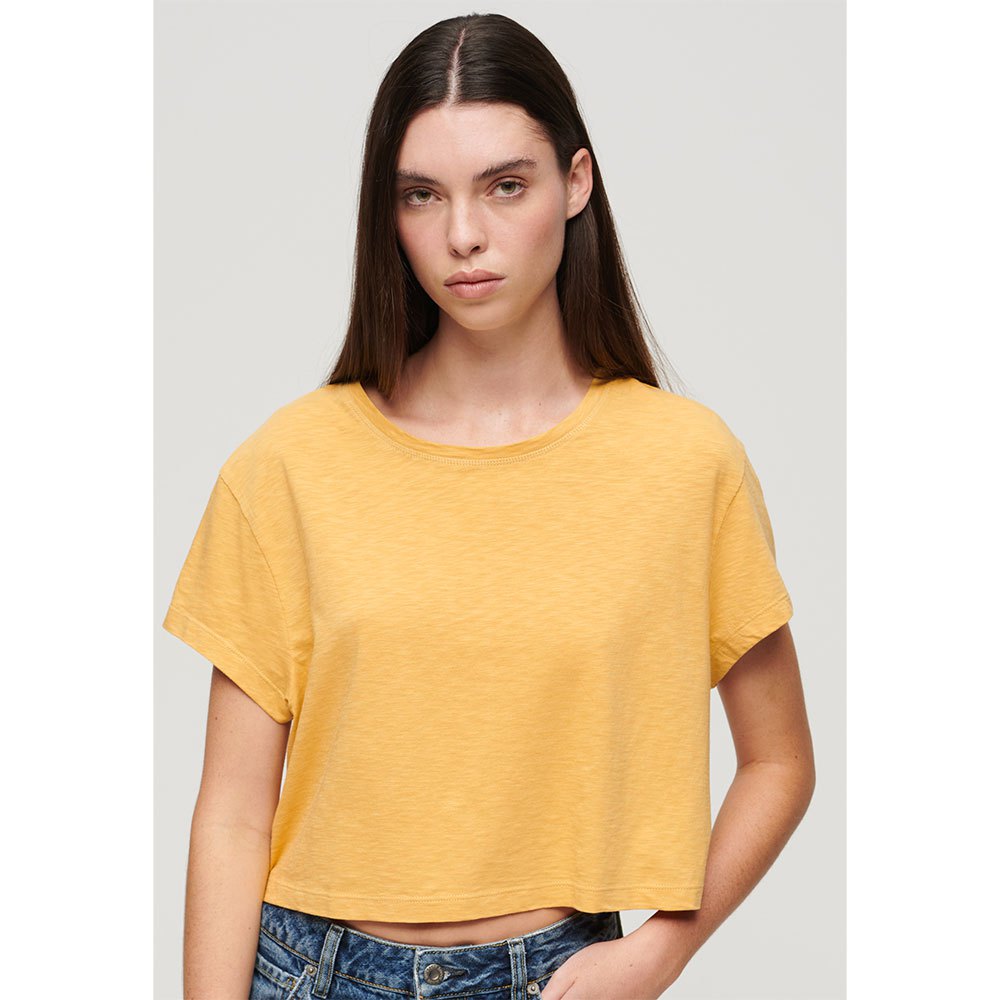 

Футболка с коротким рукавом Superdry Slouchy Cropped, желтый