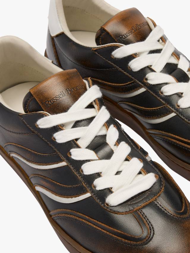 Northfleet кожаные шнурованные классические кроссовки Russell & Bromley, Brown — фото 3