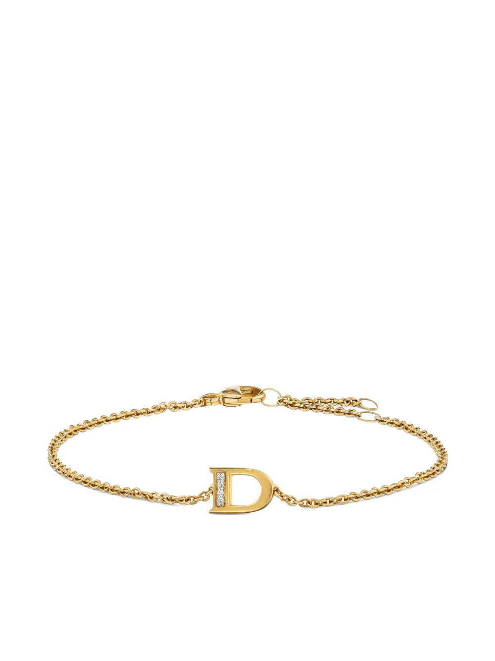 

Браслет Petite Pavé Initial из желтого золота с бриллиантами David Yurman, золотой