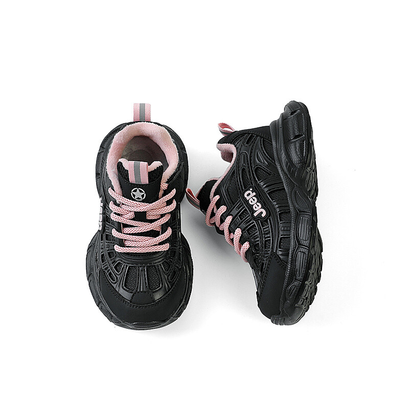 Кроссовки Jeep Kids Lifestyle Shoes Kids Low-top Pink, черный/розовый — фото 4