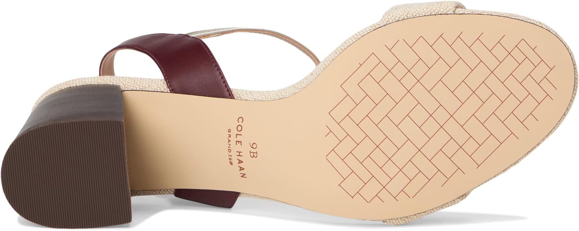 Сандалии Cole Haan Josie Block Heel Sandal (65 mm), цвет Canvas/Bloodstone Leather/Soft Gold Specchio — фото 3