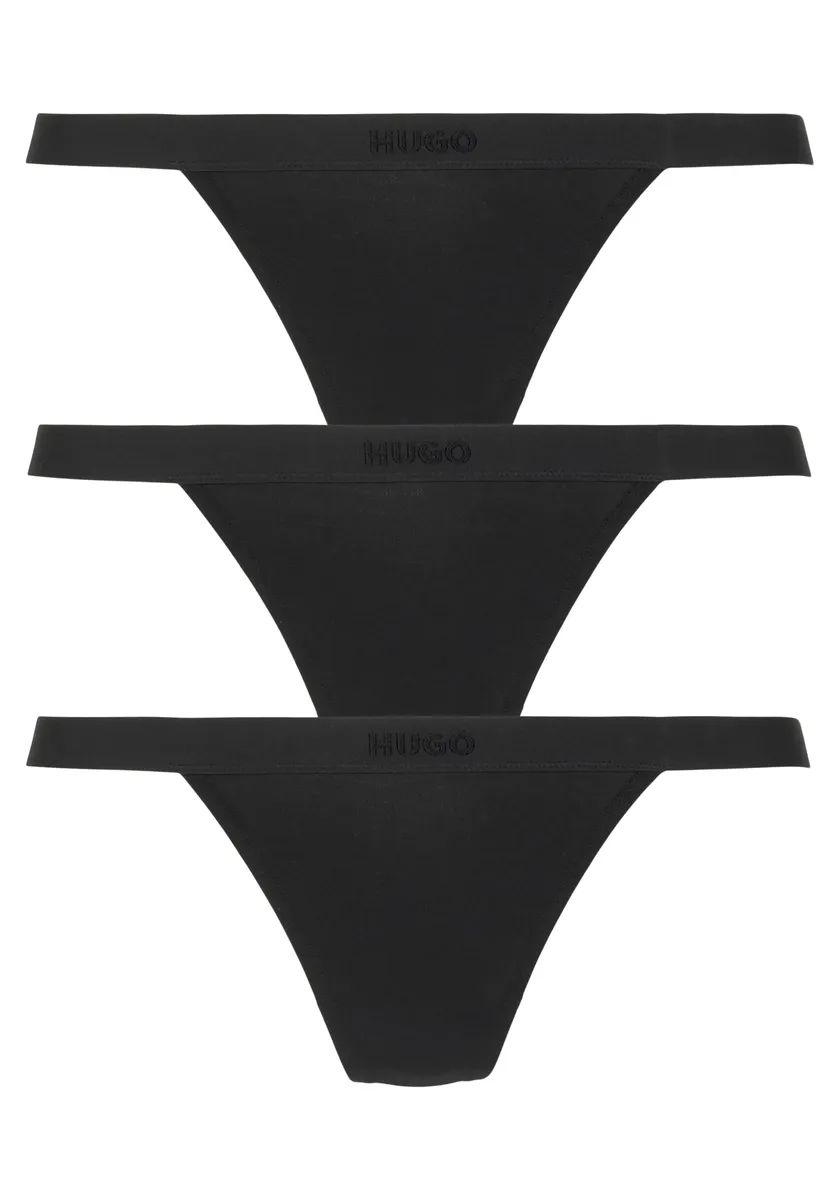 

HUGO Стринги для нижнего белья "TRIPLET STRING PURE" (3 шт. в упаковке, 3 шт. в упаковке), с узким поясом Hugo Underwear, черный