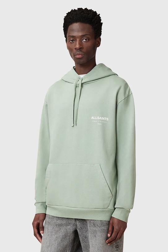 

Хлопковая толстовка UNDERGROUND Allsaints, зеленый