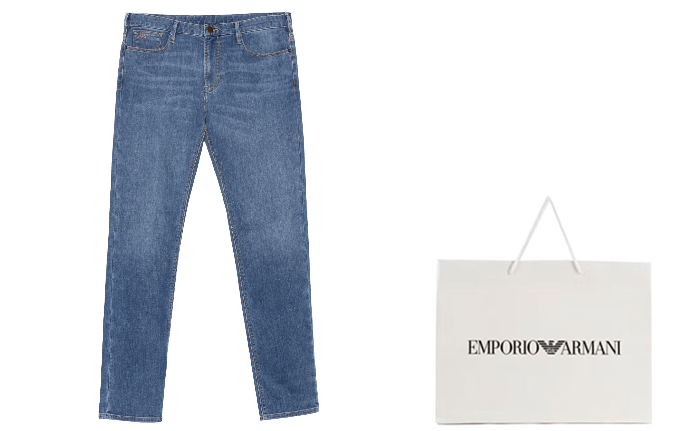 

Скинни с логотипом EMPORIO ARMANI, голубые