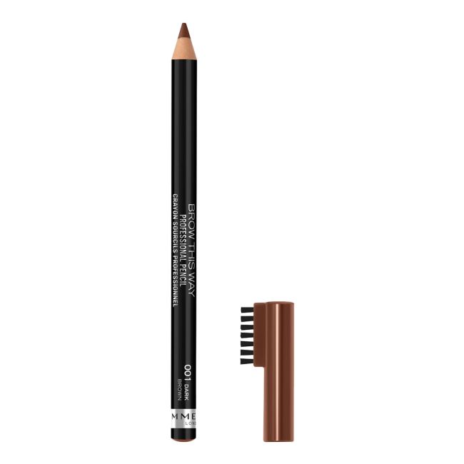 

Профессиональный карандаш для бровей Rimmel, цвет 1 dark brown, 1,4 гр