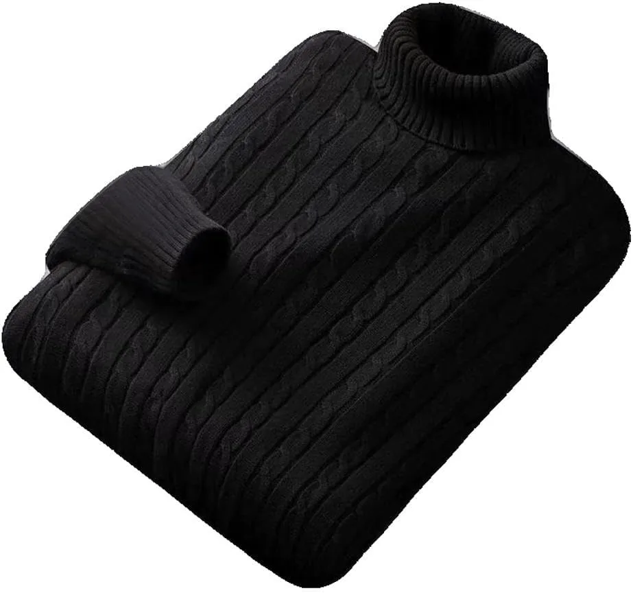 

Осенний свитер-водолазка вязаный уличный стиль легкий MIGAOQ