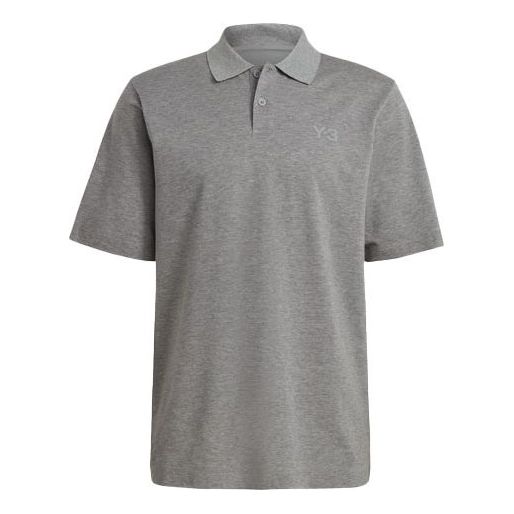 

Футболка men's y-3 ss21 loose short sleeve polo shirt gray Adidas, серый