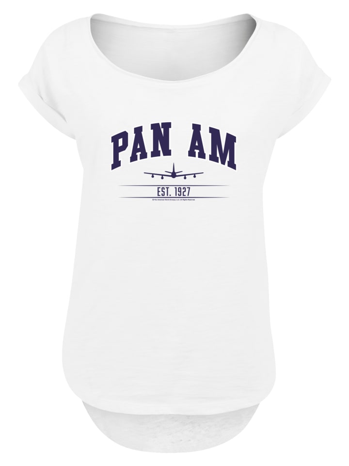 

Удлиненная футболка Pan Am College Est 1927 белого цвета F4NT4STIC, Белый, Удлиненная футболка Pan Am College Est 1927 белого цвета F4NT4STIC