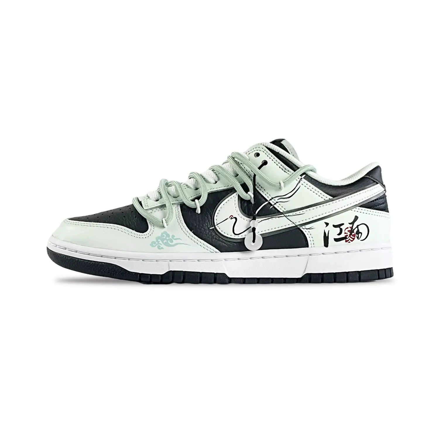 

Кроссовки для скейтбординга Dunk мужские низкие зеленый/черный Nike