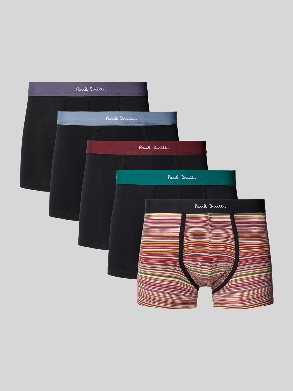 

Боксеры с эластичным поясом и логотипом в упаковке 3 шт PAUL SMITH, черный