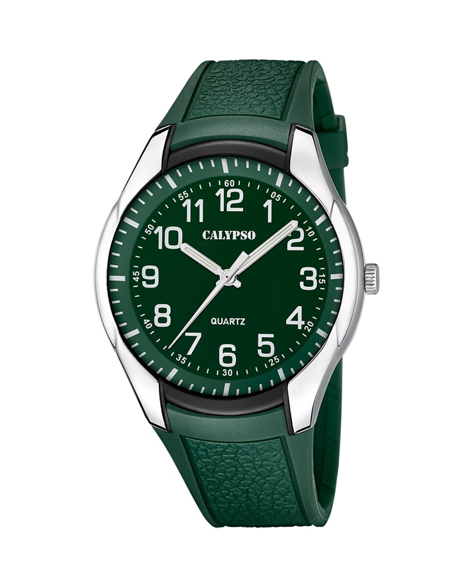

K5843/3 Мужские часы Street Style из каучука с зеленым ремешком Calypso, зеленый