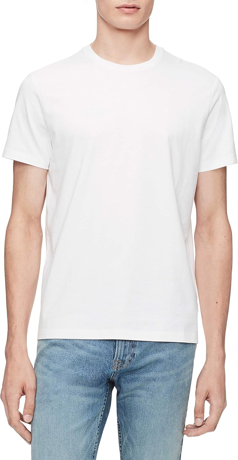 

Мужская футболка Calvin Klein Mens с коротким рукавом и круглым вырезом, свободный крой, Standard White, Белый, Мужская футболка Calvin Klein Mens с коротким рукавом и круглым вырезом, свободный крой, Standard White