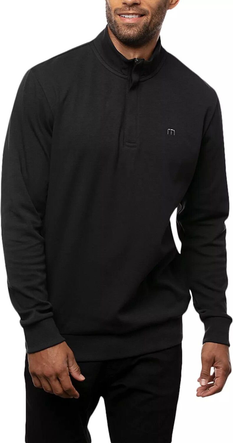 

Мужской пуловер для гольфа TravisMathew Cloud 2.0 на молнии 1/4, черный