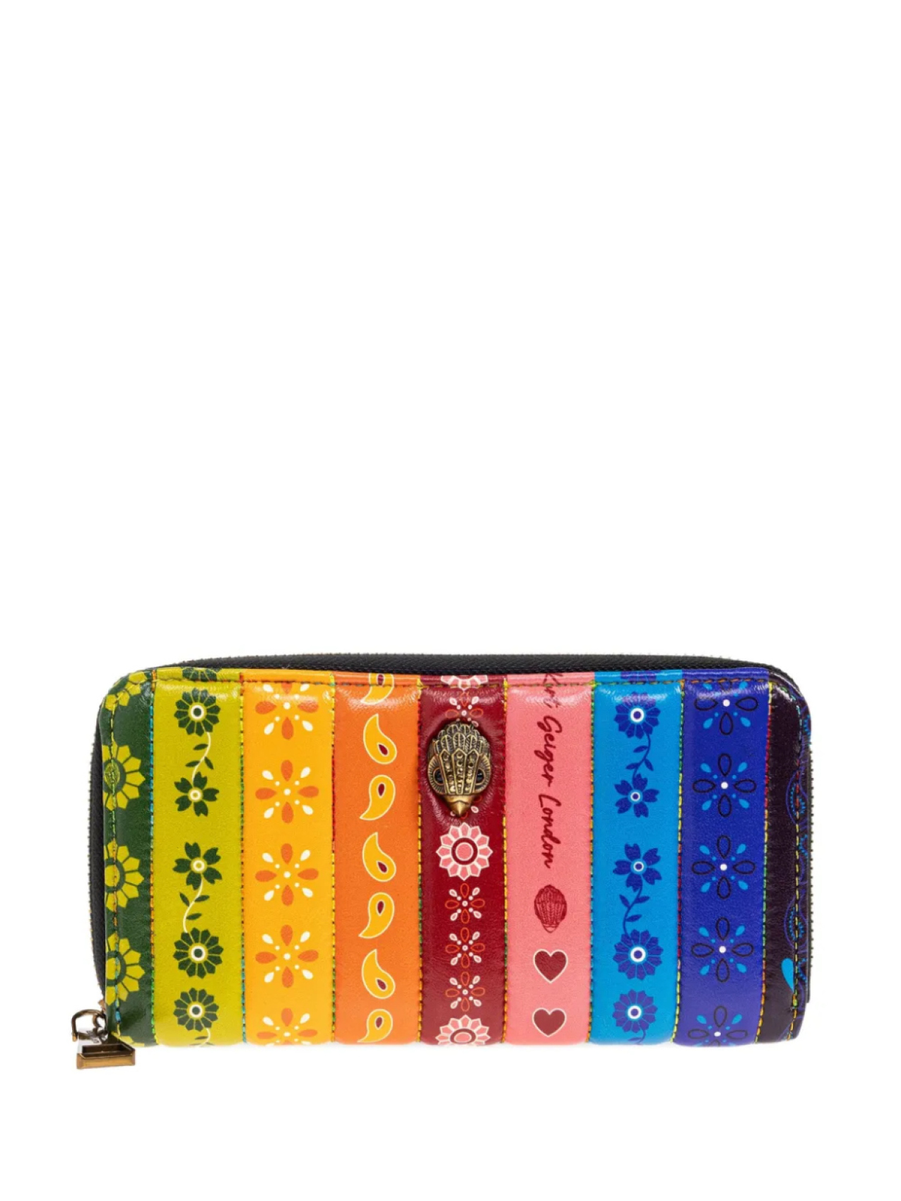 

Кошелек с застежкой-молнией Kurt Geiger London с принтом, желтый