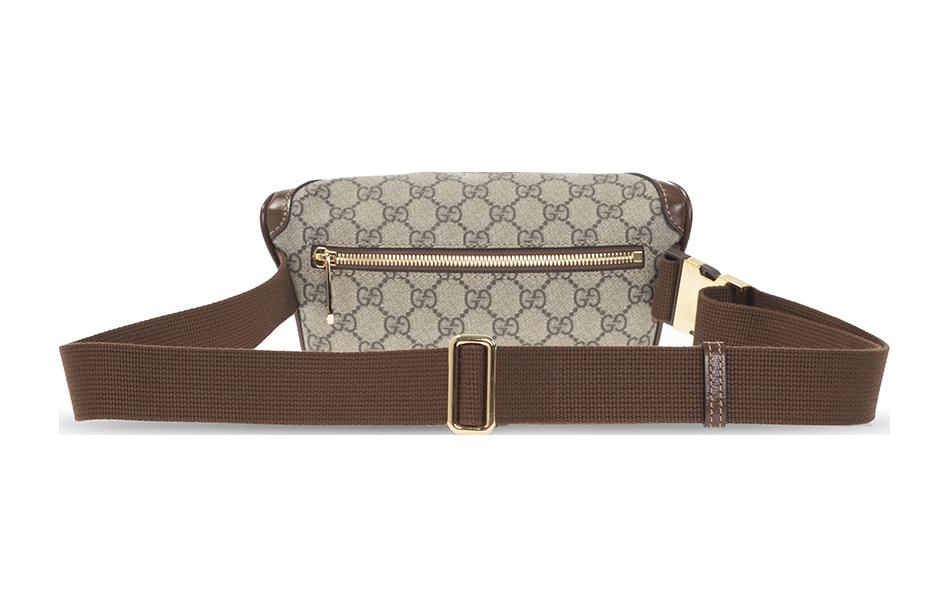 Унисекс сумка через плечо и поясная сумка из канваса с кожаной отделкой Gucci Ebony/Brown — фото 3