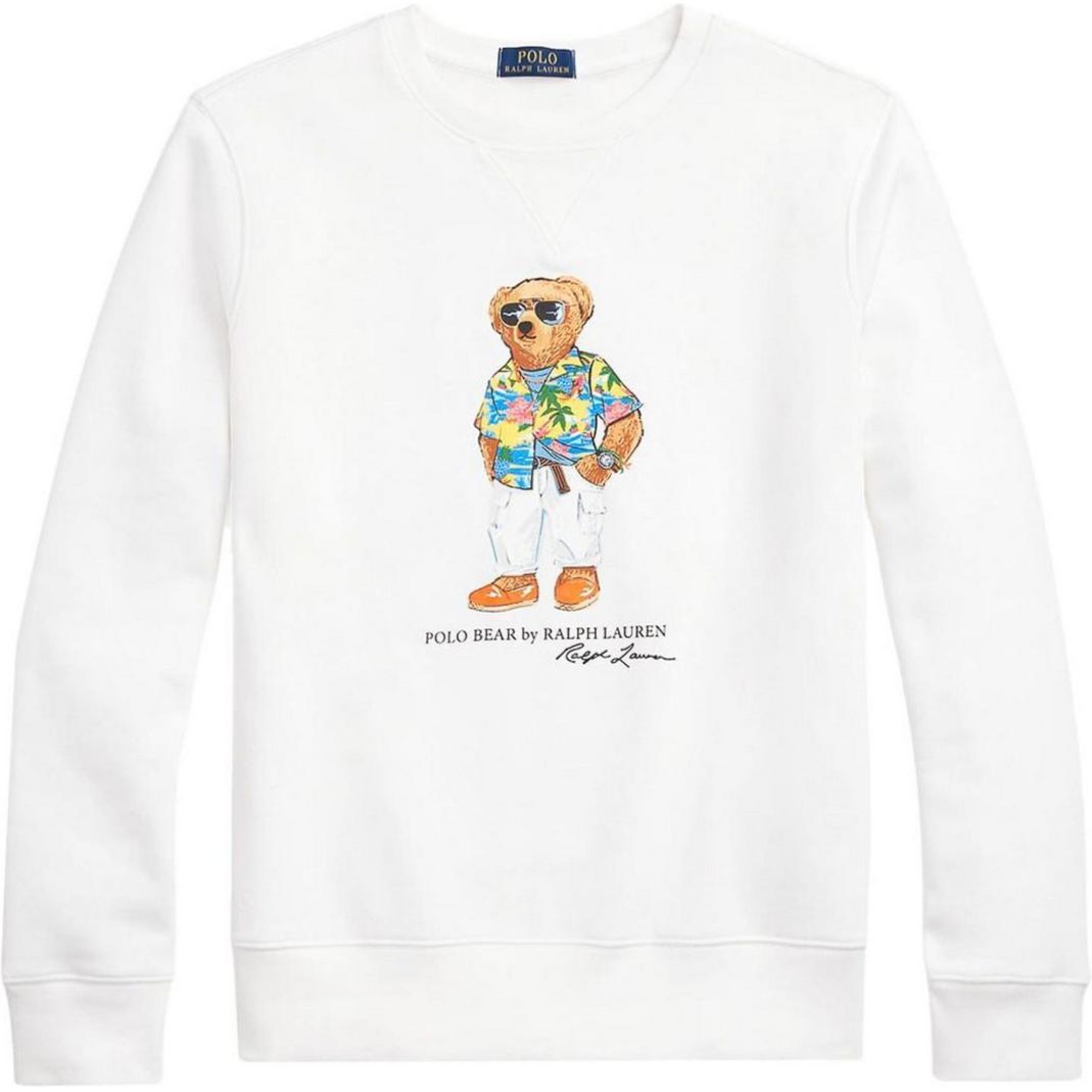 

Толстовка с круглым вырезом и принтом медведя Polo Ralph Lauren, белый