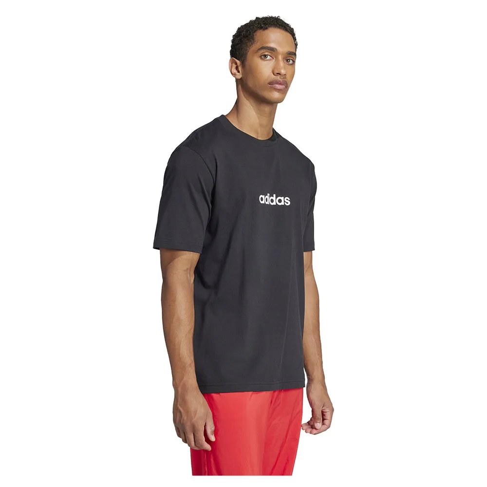 Футболка adidas Essentials Linear Single Jersey, черный — фото 4