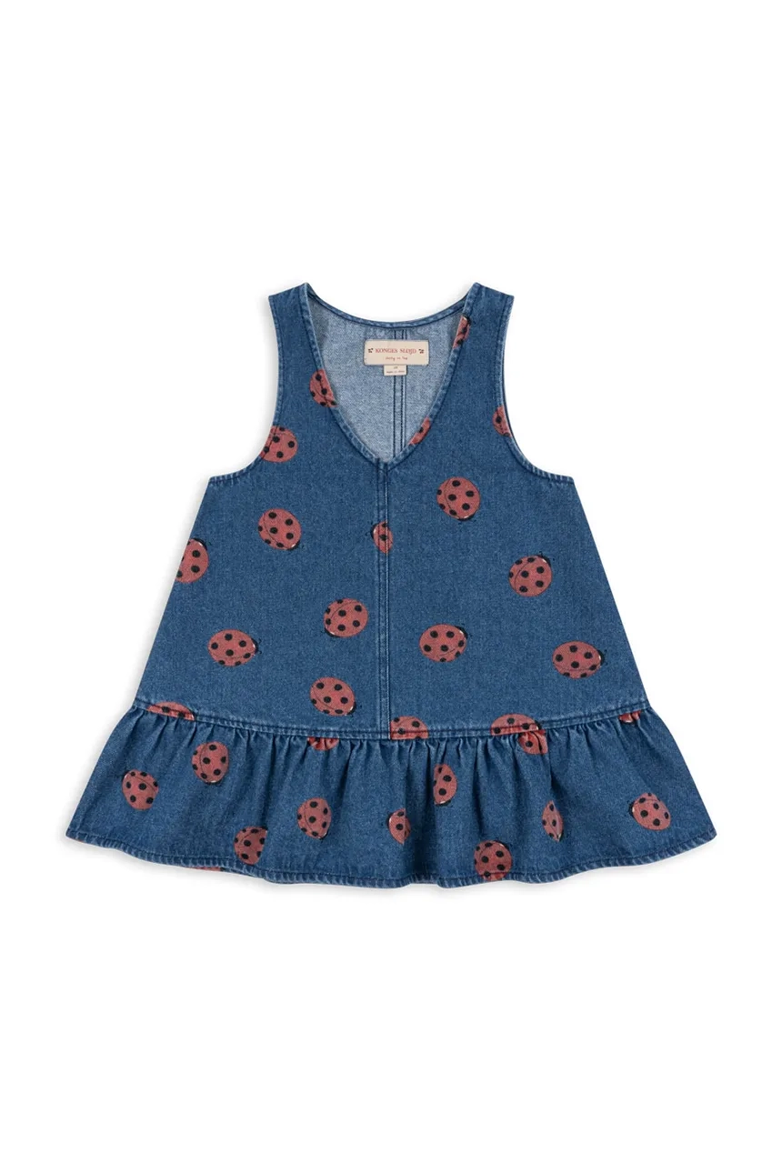

MAGOT LADYBUG DRESS GOTS детское джинсовое платье Konges Sløjd, синий