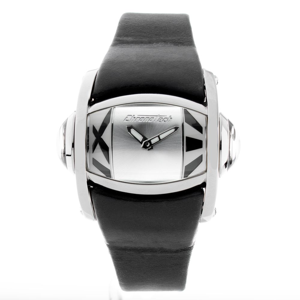 

Черные кожаные часы Chronotech, черный