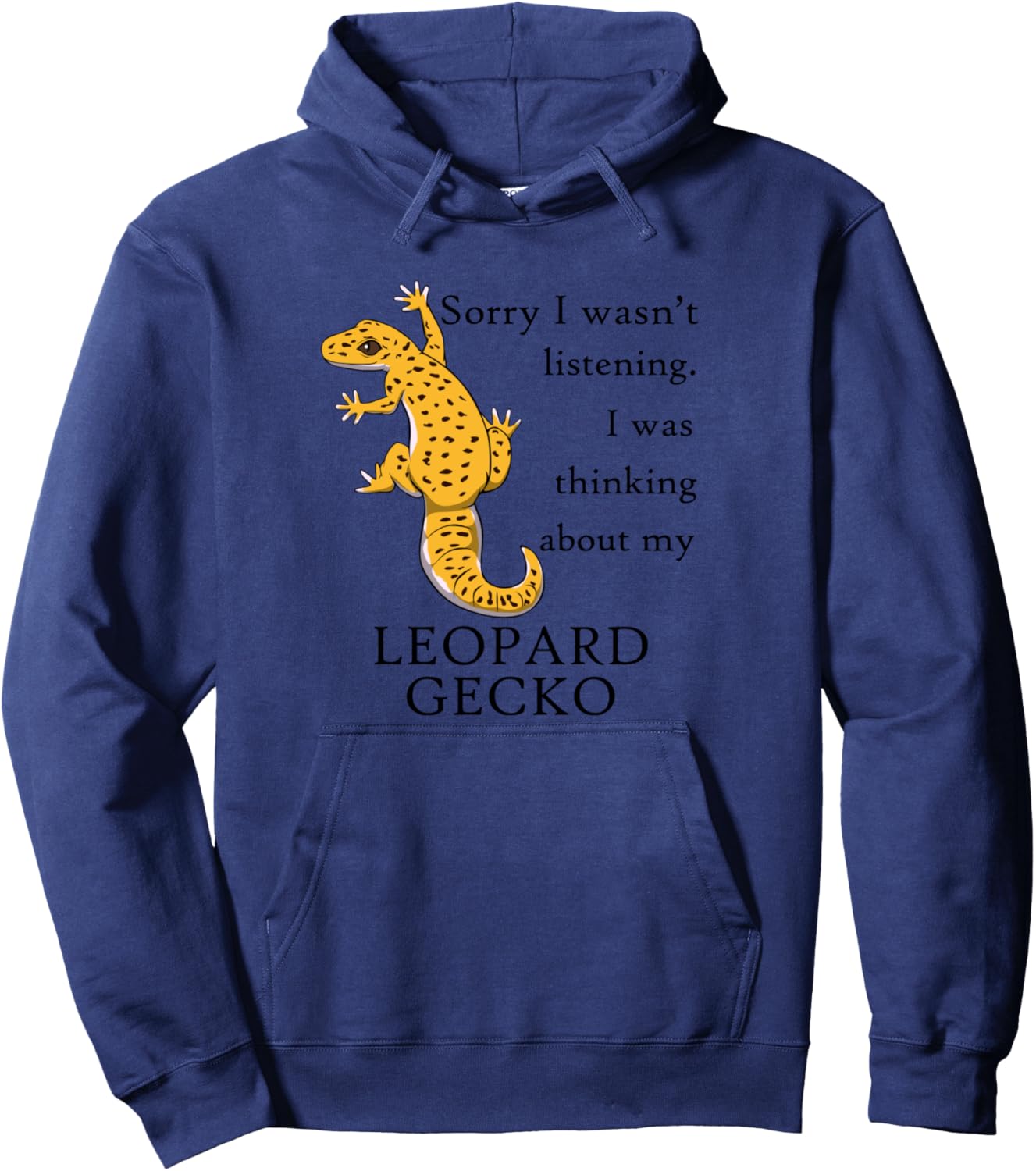 

Забавная толстовка с изображением леопардового геккона и ящерицы Funny Lizard Reptile Words, темно-синий