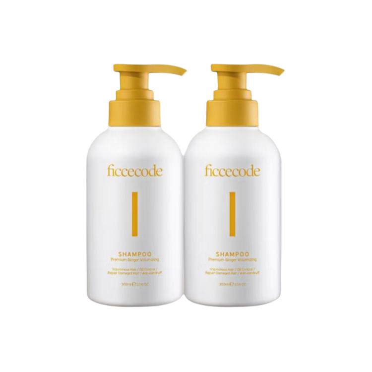 

Шампунь для контроля жирности и объема с имбирным маслом глубокое очищение стойкий аромат против пушистости 300 мл FicceCode