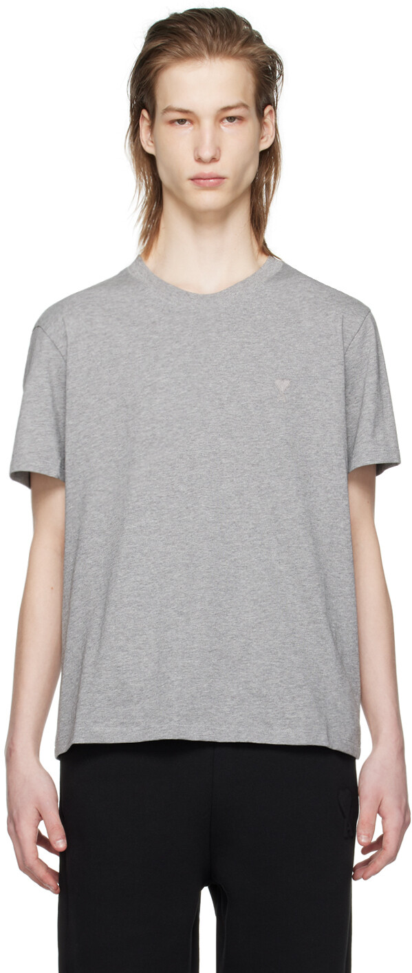 

Серая футболка Ami de Cœur Ami Paris, цвет Heather grey