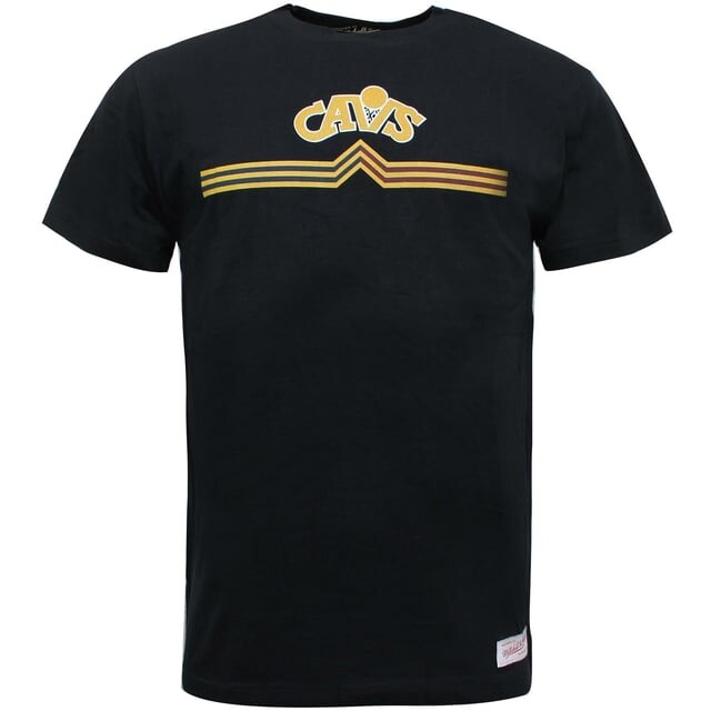 

Короткая мужская футболка Mitchell & ness Cleveland Cavaliers с разрезом Trad Mitchell And Ness, черный