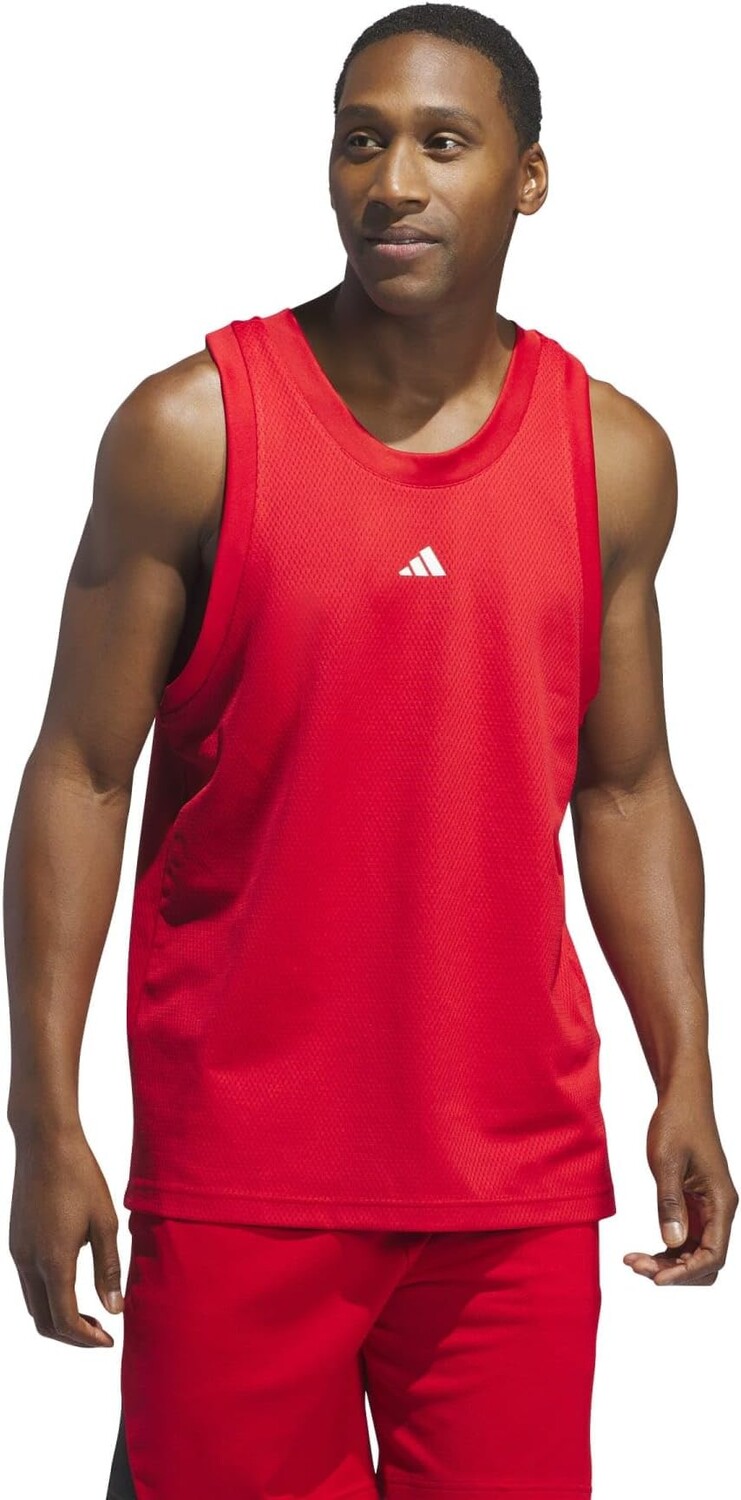

Топ Adidas Basketball Legends Tank Top, цвет Better Scarlet/White